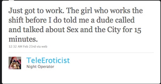Illustration for article titled Let's Call The Whole Thing Off: A Phone Sex Operator's Live-Tweets